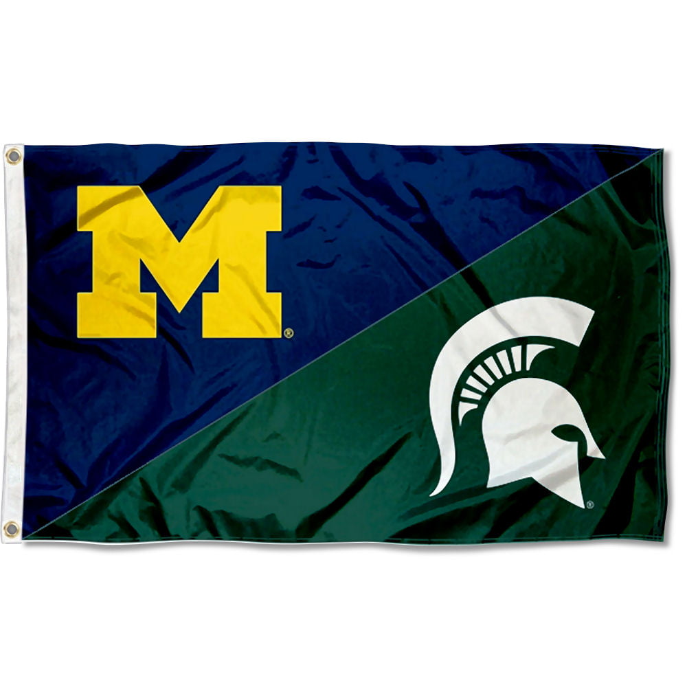 LOT OF 2 STATE OF MICHIGAN 3X5' FLAGS NEW