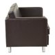OSP Home Furnishings Pacific LoveSeat In Espresso Faux Leather ...