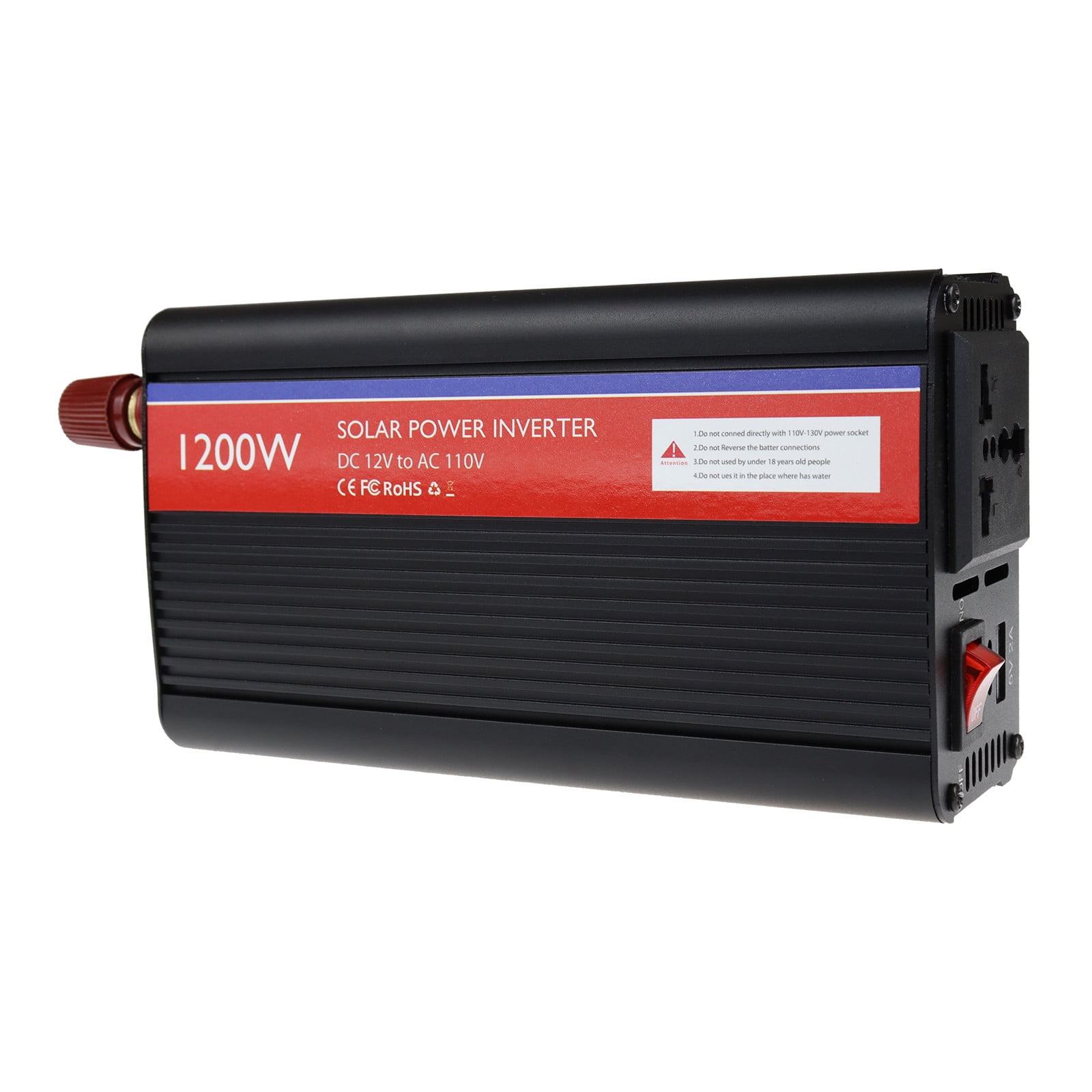 Heiheiup Sine Converter With B. Car 12V 1200W Fuses Power To Wave 110V