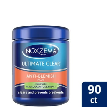 Noxzema Ultimate Clear Face Pads Anti-Blemish Made with Over 60% Alcohol 90 Count