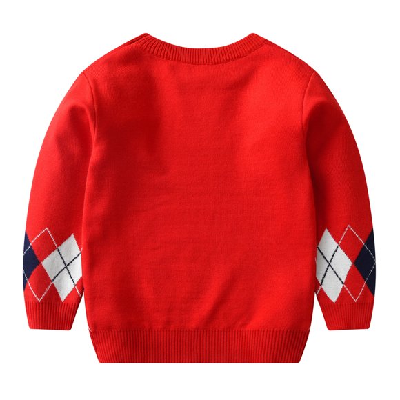Ketyyh-chn99 Chandail pour Bébé Fille Garçon Chandail d'Hiver à Manches Longues pour Garçons Filles Vêtements pour Enfants 4-5 Ans, Rouge