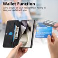 thumbnail image 2 of for Samsung Galaxy S25 Ultra Phone Case, Detachable Magnetic Wallet, Card Slot Pocket Zipper Retro PU Leather Flip Folio Case Compatible with Kickstand Magsafe for Samsung Galaxy S25 Ultra, Black, 2 of 6