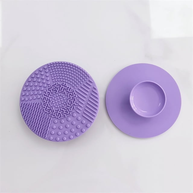 Almohadilla de silicona para lavar brochas de maquillaje, almohadilla de limpieza para brochas de maquillaje, herramienta de limpieza de belleza, ventosa, almohadilla de silicona para lavar