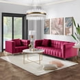 thumbnail image 2 of Inspired Home Bryan Velvet Club Chair, Fuchsia, 2 of 11
