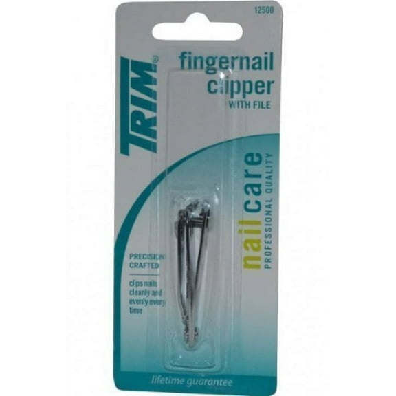 Trim Nailcare Fingernail Clipper with File - 2 Count