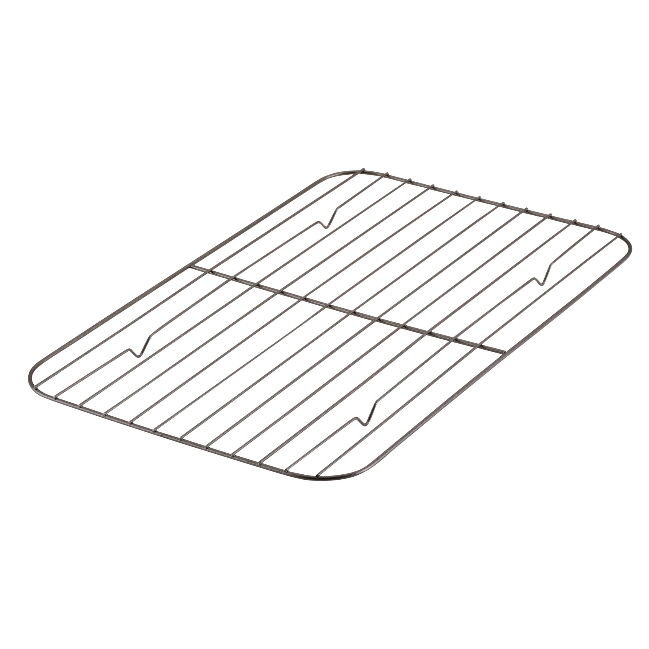 Farberware Bakeware Roasting Pan with Removable Flat Rack - 10.5x15 Inches, Dishwasher Safe, Oven-Safe to 450F, Non-Stick Finish, Gray