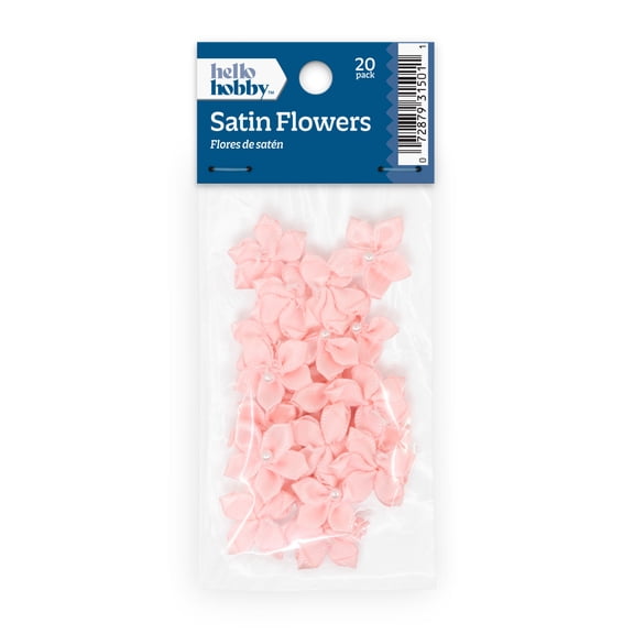 Hello Hobby Accessory 5 Petal Flowers, Pink, 20 piece