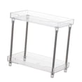 thumbnail image 2 of Organizador de maquillaje, estante de almacenamiento de cosméticos desmontable con bandeja de acrílico transparente para artículos de tocador, baño, dormitorio, 2 niveles, 2 of 12