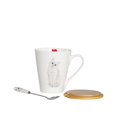 thumbnail image 7 of Pet Portrait White Porcelain Cup with Lid & Spoon I Love British Shorthair(Grey), 7 of 7