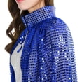 thumbnail image 2 of Cloak Sequin Cape for Women & Men Shiny Glitter Cloak for Party Event Mardi Gras Outfits (Blue One Size), 2 of 6