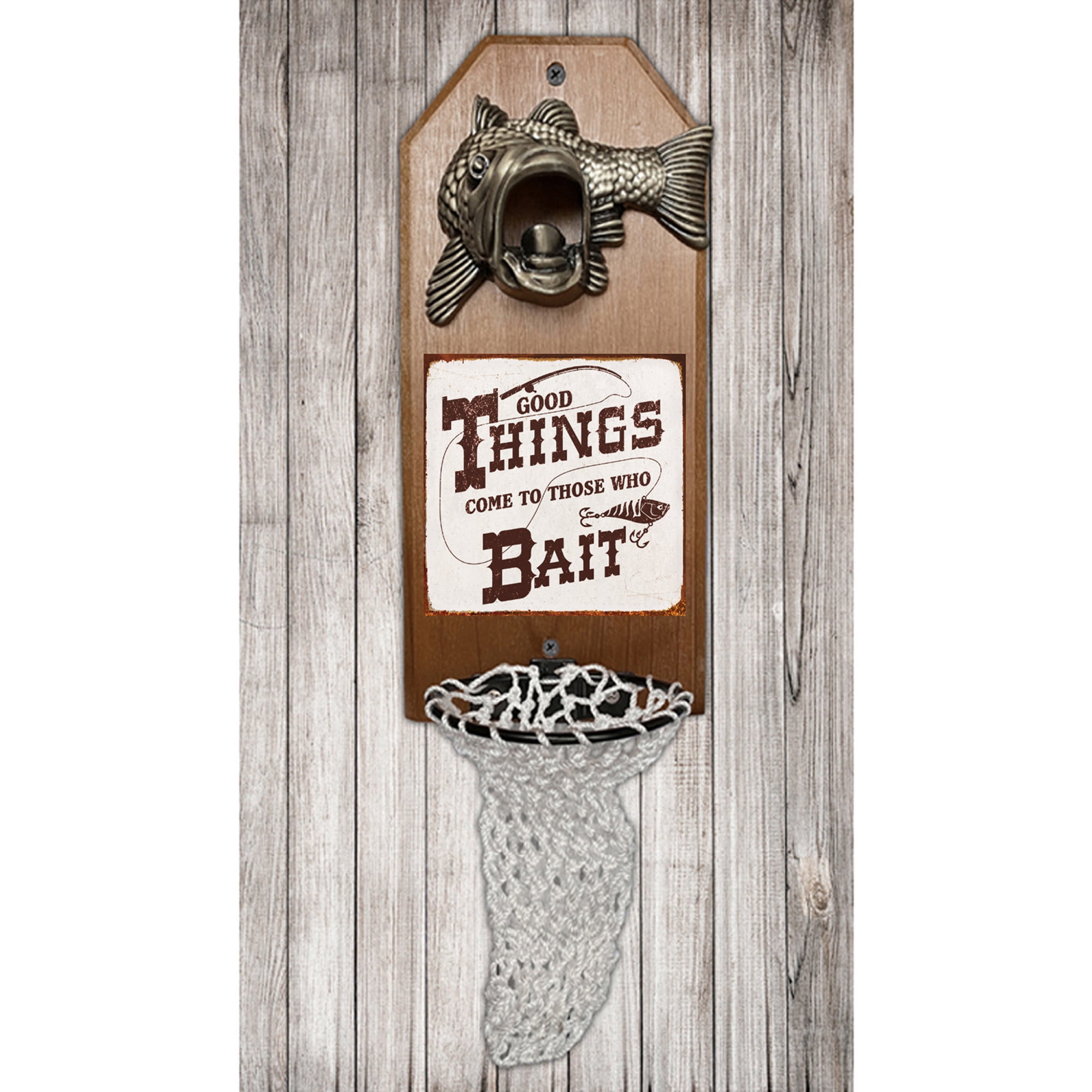 Good Things Come to those Who Bait Bass Fishing Metal Novelty Sign Man Cave 