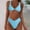Light Blue, variant on HUPOM Sexy One Piece Swimsuit For Women High Waist Sheath Bikinis Bikini Vacation Bandeau Swimwear Clearance Mint Green size 12