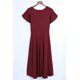 thumbnail image 2 of ABPHQTO Vestido a media pierna con cuello en V y mangas con volantes rojos para mujer, 2 of 5