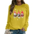 thumbnail image 3 of Sweat à Capuche d'Hiver pour Femmes Mode Cardigan Col Rond Chaud Imprimé Noël Pull de Noël Hoilidy Blouse Ample Mi-Longue, 3 of 6