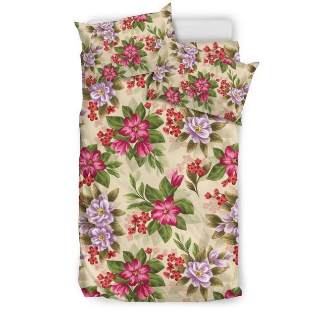 Juego de cama Sf08 con estampado floral de verano