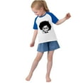 thumbnail image 3 of RXIRUCGD 2025 Vêtements d'Été pour Enfants Tout-Petits Garçons Filles Mode Mignon Col Rond Imprimé Manches Courtes Haut, 3 of 6