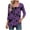 Purple, variant on SHE IS Womens 3/4 Sleeve Tops, V Neck T Shirts for Women Long Sleeve Womens Long Sleeve Tops Crew Neck Womens Blouses Long Sleeve Cotton Plus Size Graphic Tees for Women 4x