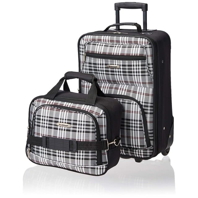 Juego de equipaje Rockland Fashion Softside Upright de 2 piezas negro