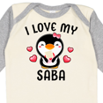 thumbnail image 4 of Inktastic I Love My Saba with Cute Penguin and Hearts Girls Long Sleeve Baby Bodysuit, 4 of 5
