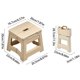 thumbnail image 3 of Taburete Plegable - Pequeño Escabel de Plástico para Ahorrar Espacio en Hogar Oficina Exterior, Diseño Portátil Compacto Plegable, Ligero, Altura de 8 Pulgadas, Paquete de 1, 3 of 6