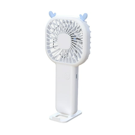 

Thinsont Electric Handheld Fan Rechargeable Portable Adjustable Desktop Air Cooling Fans Summer Wind Walking Phone Holder Office White