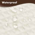 thumbnail image 5 of Extra Wide and Extra Long Waffle Weave Shower Curtain 108 x 84 inch, 230 GSM Heavy Fabric No Blowing, Water Repellent, Washable, Spa, White, 18 Holes, 5 of 6