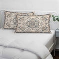 thumbnail image 4 of Boho Blue Pillow Covers 16"x24", Southwestern Ethnic Vintage Mexican Flowers Soft Brushed Microfiber Breathable Throw Pillow Covers, Pillowcase with Zipper for Couch Sofa Bedroom Living Room, 4 of 9