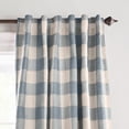 thumbnail image 2 of Elrene Home Fashions Grainger Buffalo Check Blackout Window Curtain, Chambray, 52" x 95", 2 of 3