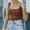 Brown, variant on Crew Neck 2026 Summer Tank Top for Women Solid Jacquard Cropped Camisole Sleeveless Casual Loose Tee Shirts