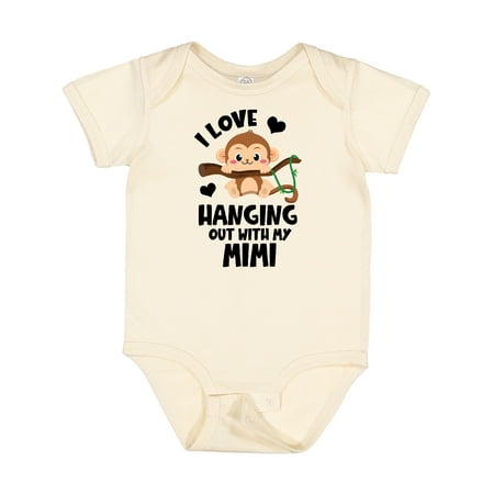 

Inktastic Monkey I Love Hanging out with My Mimi Boys or Girls Baby Bodysuit