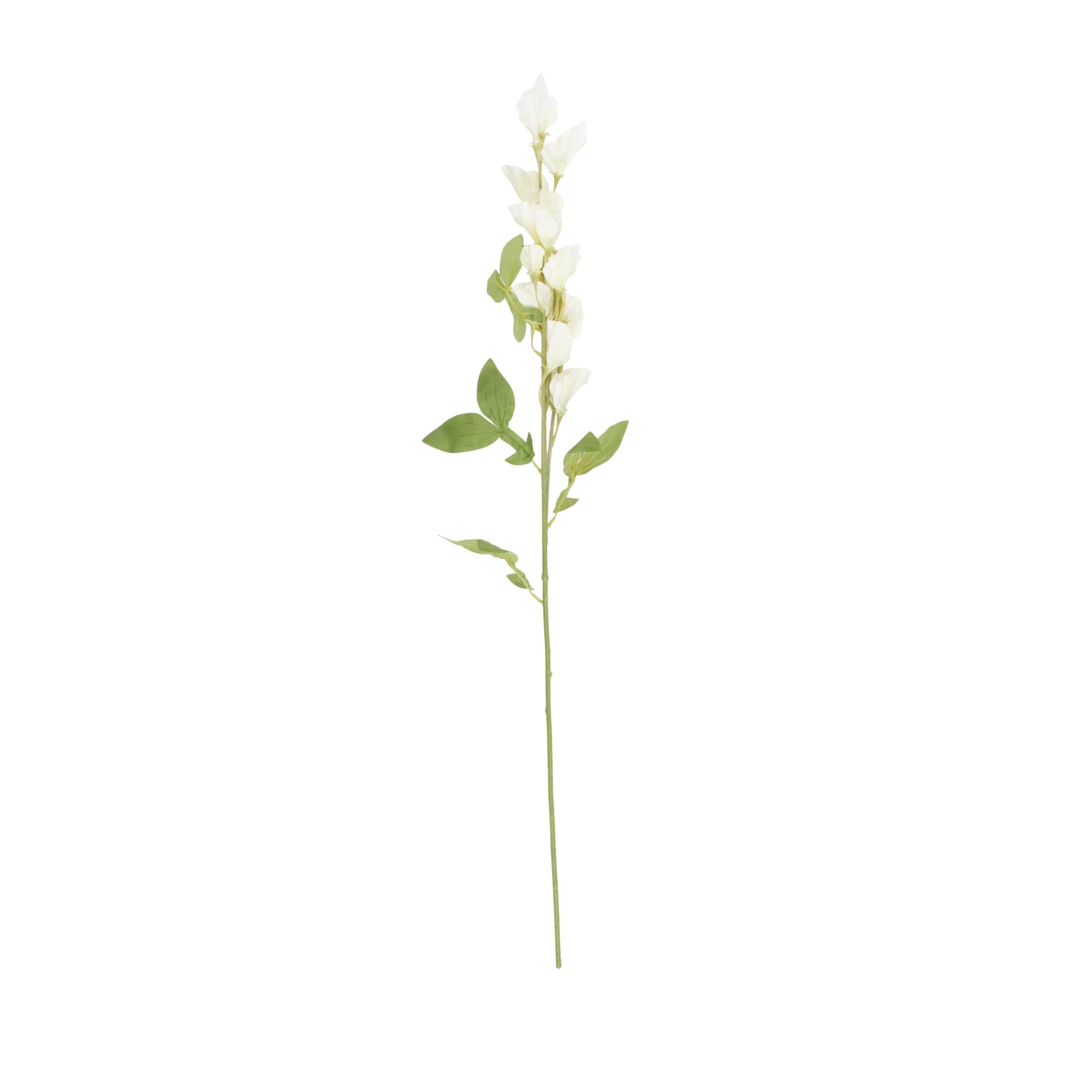 35" Plastic Floral Tall Sweet Pea Artificial Flower Stem, by DecMode (12 Count)