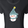 thumbnail image 4 of Inktastic Cute Christmas Snowman in Blue Hat and Scarf Women's T-Shirt, 4 of 5