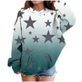 thumbnail image 2 of TFEOQRY Children Girls Hooded Sweatshirt Long Sleeved Fashionable star printed Pattern T-shirt Round Neck Top with pockets, 2 of 4