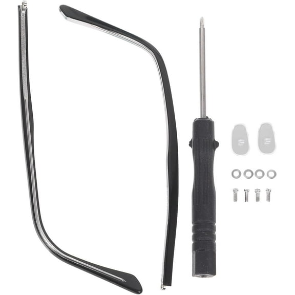 1 Pair Metal Glasses Replacement Temple, Eyeglass Arms Legs Replacement, Glasses Repair Kit Universal Glasses Arm Replacement Legs for Glasses, Sunglasses, Black