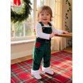 thumbnail image 2 of RUINIXCW Toddler Baby Boy Girl Christmas Overalls Love Heart Embroidered Plush Sleeveless Jumpsuit, 2 of 9