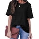 thumbnail image 1 of Pntutb - Blusa de manga corta con cuello redondo para mujer, blusa de gasa con lunares Pntutb Pntutb-5647, 1 of 6