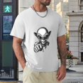 thumbnail image 4 of Hanmun Men's Extraterrestrial Alien T-Shirts Short Sleeve Cotton Round Crew Neck L T-Shirt Moisture Wicking White USA, 4 of 9