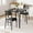 black, variant on 3-Piece Modern Dining Set,Space Saving Dinette for Kitchen Breakfast Nook,Dining Room,Kitchen Table with Upholstered Chairs Set for Small Spaces