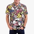 thumbnail image 2 of Lsque Sanrio Pattern Golf Shirts for Men Dry Fit Print Moisture Wicking Performance Short Sleeve Polo Shirt-X-Large, 2 of 7