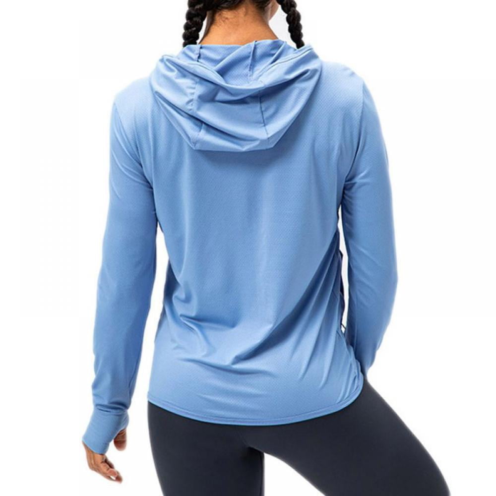 American Trends Women's UPF 50+ UV Sun Protection Clothing Zip Up Lightweight Hoodie Hiking Sun Shirt