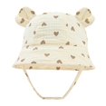 thumbnail image 2 of Girls Hat Infant Bunny Ear Solid Fisherman Hat Sun Cap Breathable Beige One Size, 2 of 3