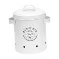 thumbnail image 2 of Vegetables Storage Bin Metal Kitchen Storage Canister for Countertop Kitchen Medium White, 2 of 8