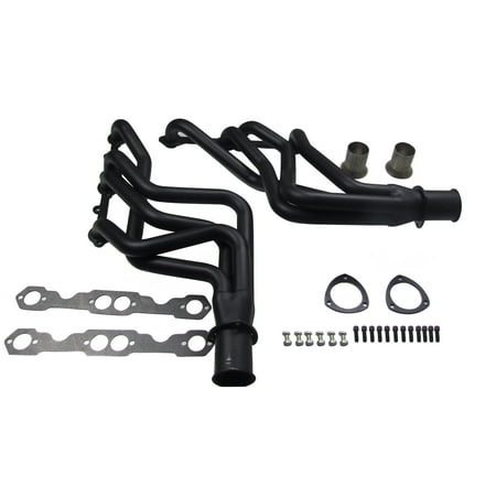 Black Long Tube 2wd/4wd Header For Small Block Chevy SBC Truck Blazer (Best Small Block Chevy)