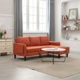 thumbnail image 2 of Resenkos L Shaped 4-Seat Sleeper Sectional Sofa Couch Pull-Out Bed and Storage Chaise Lounge, Orange, 2 of 12