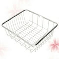 thumbnail image 4 of Stainless Steel Sink Drain Basket Expandable Dish Drying Rack Rustproof Dish Drainer Kitchen Utensil (Flat Net), 4 of 6