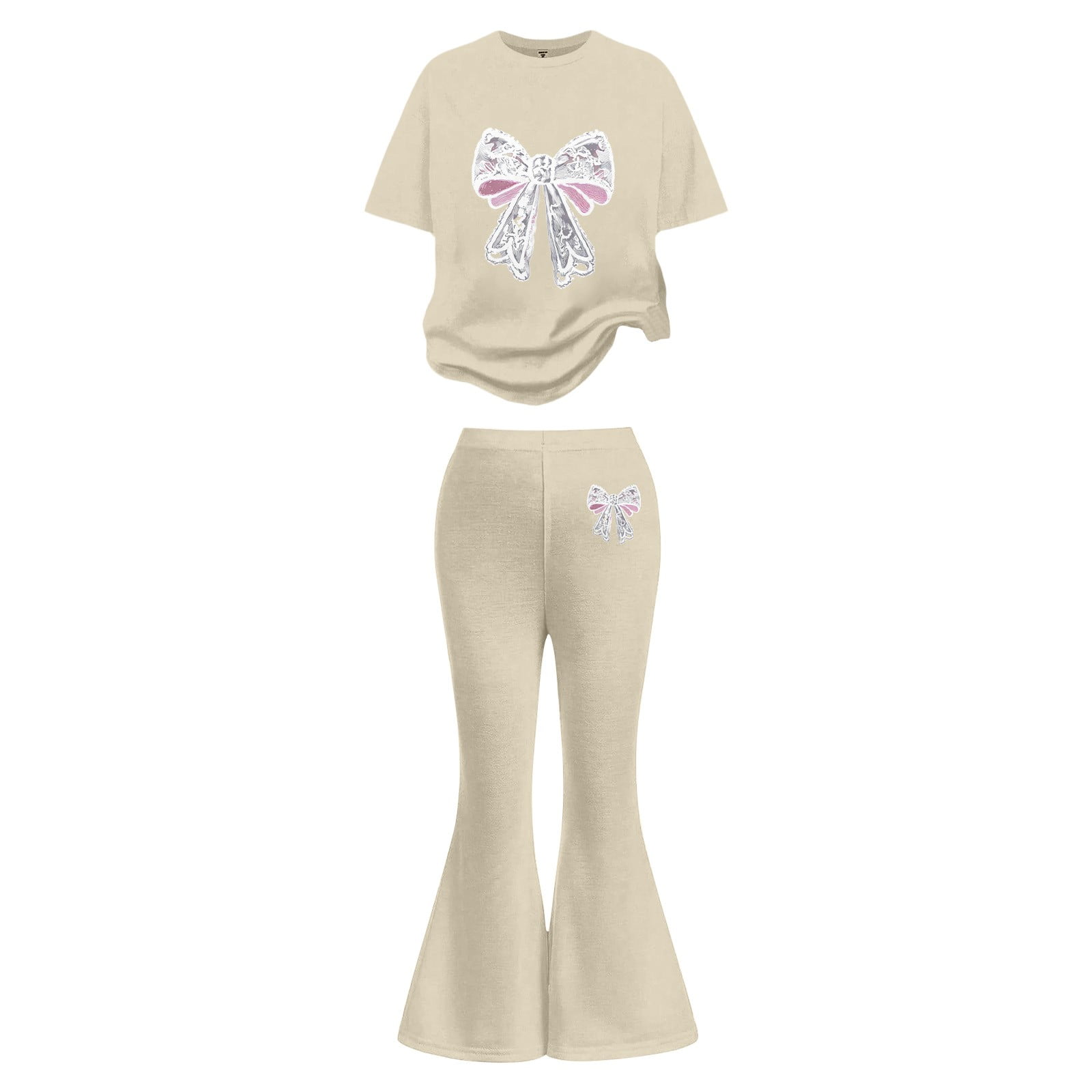 MuXiKeJi Clothes Sizes 7-14 Years Girls 2 Piece Outfit Hoodies & Flares Treen Girls Fall Winter Clothing Set 2025