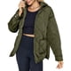 thumbnail image 3 of Chaqueta Acolchada para Mujer, con Capucha, Larga, Cremallera, Abrigo de Invierno, Chaquetas Cálidas con Bolsillos Verde S, 3 of 8
