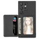 thumbnail image 1 of Carbon Fiber Wallet Case For Samsung Galaxy S22 Ultra 5G, 1 of 5
