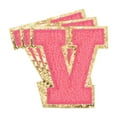 thumbnail image 1 of Uxcell Chenille Letter x Patches Large Size 3.15"x2.95" 3PCS(Hot Pink) Shape V, 1 of 7