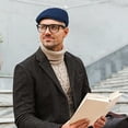 thumbnail image 6 of Men Newsboy Cap Cotton Flat Gatsby Driving Hat, 3 Pack(Black & Blue & Gray), 6 of 7